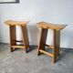Scandinavian pine stools with Japanese inspiration.