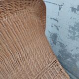 Rattan armchair manufacture 1950 large model