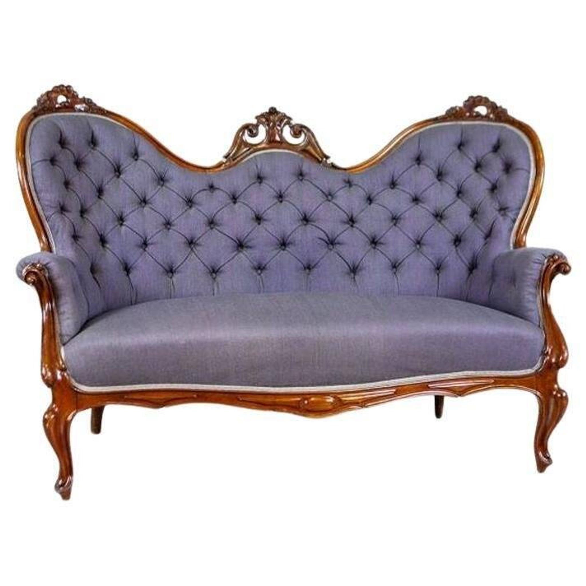 Rococo Revival Walnut Sofa, 1860
