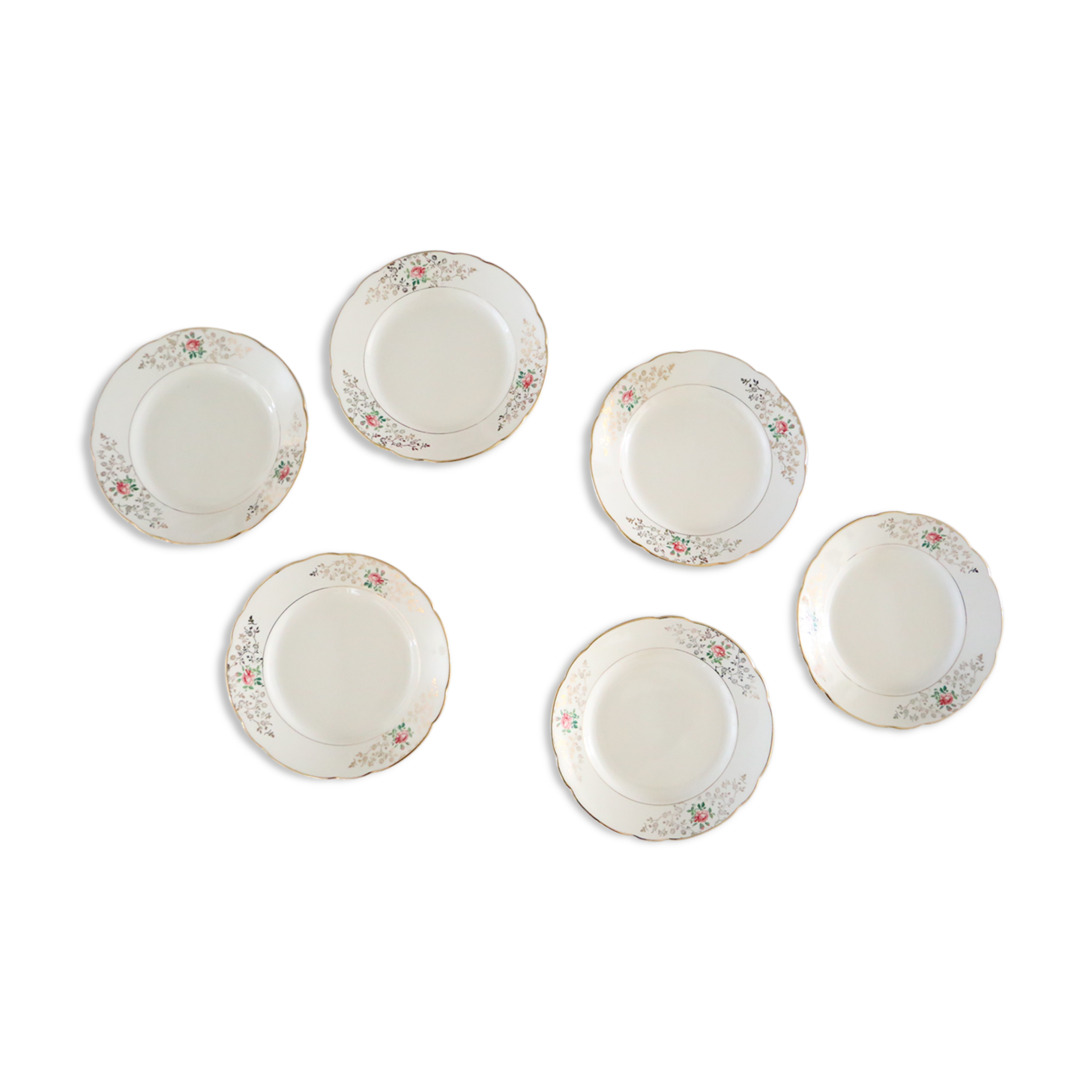 Set of 6 dessert plates Villeroy and Boch, vintage, Germany
