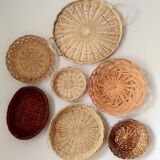 Composition of Vintage rattan baskets