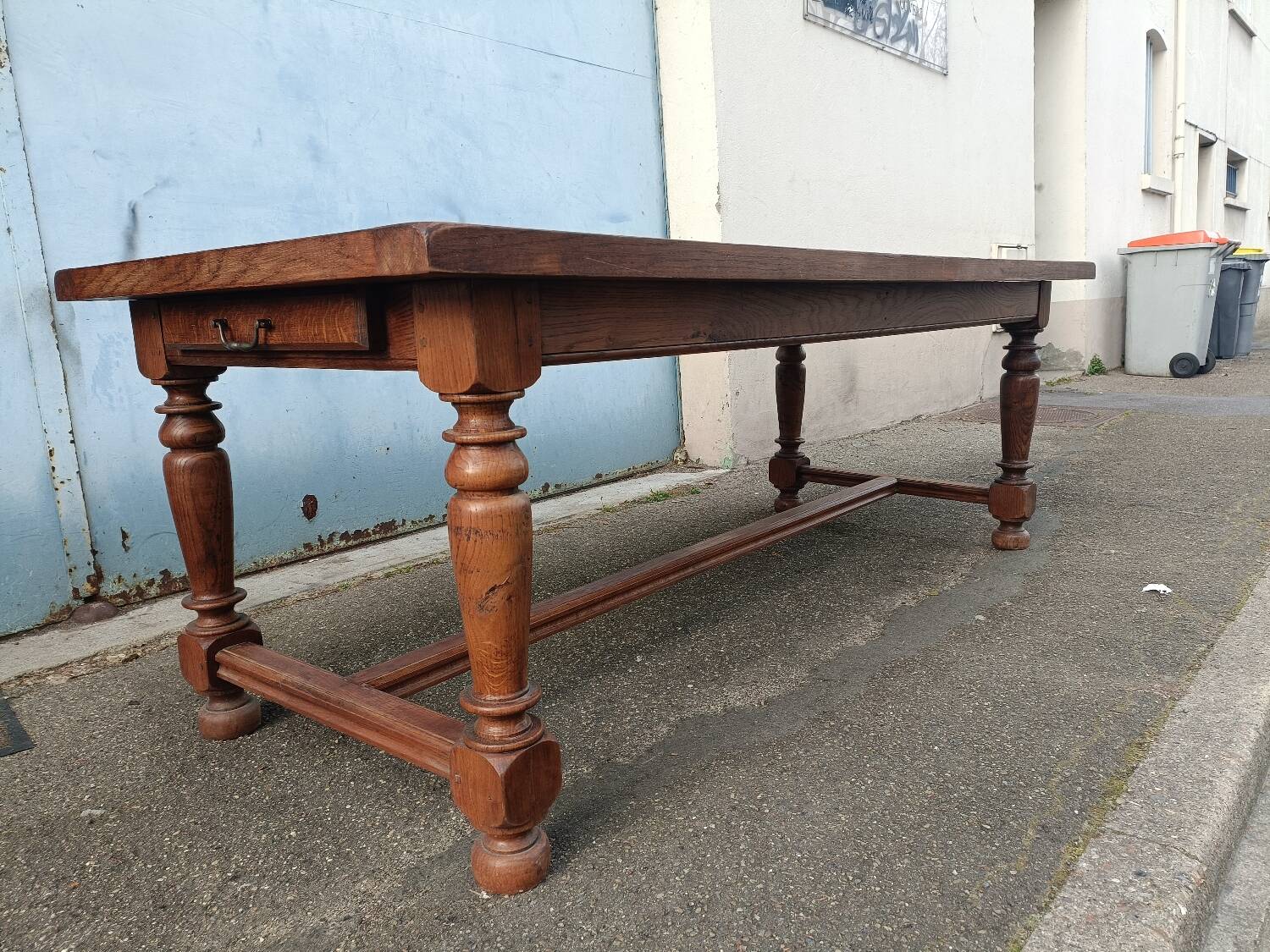 Large oak farmhouse table