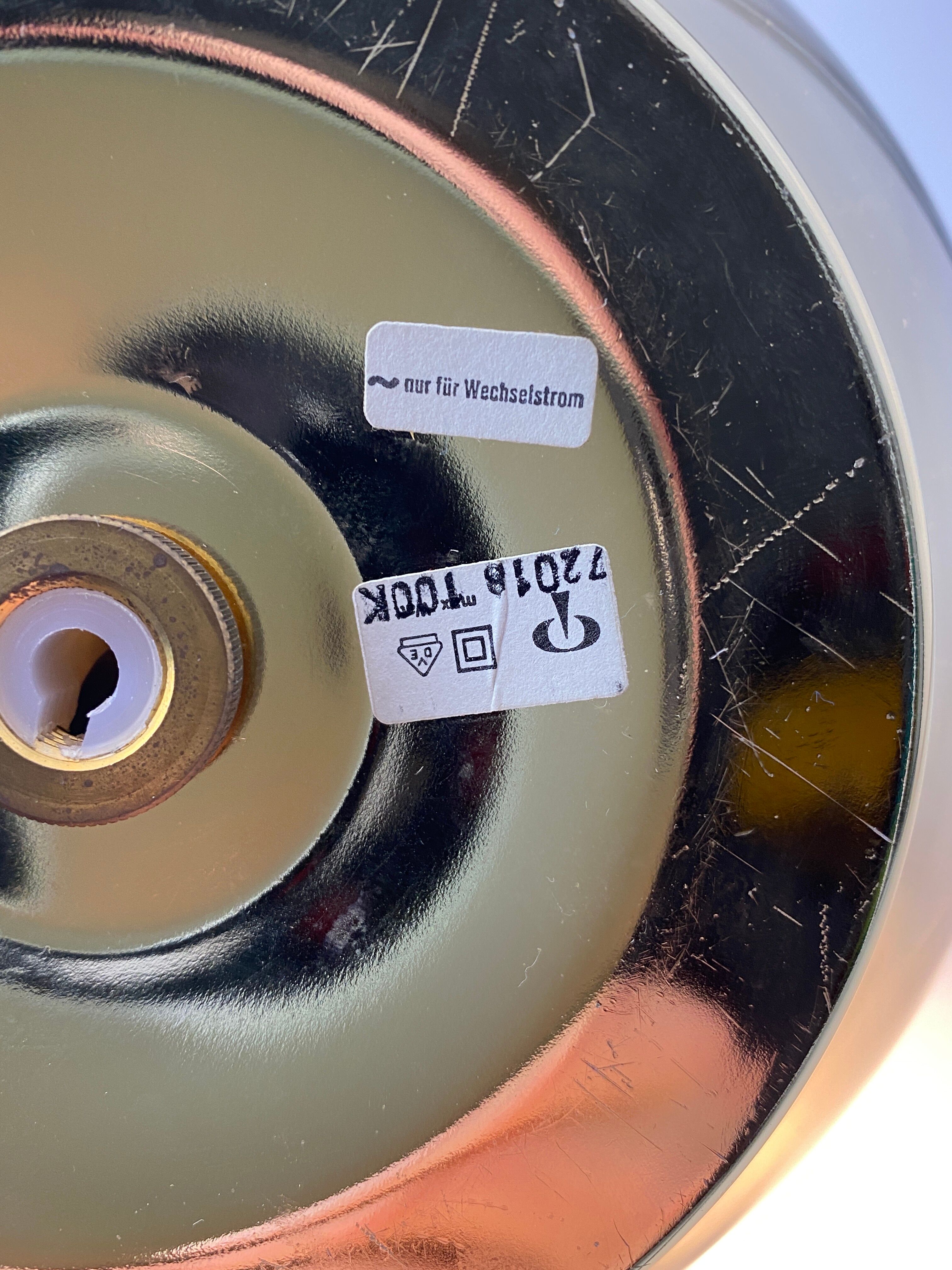 Smoked Glass & Gold Chromed table lamp futura by Peill and Putzler 1970