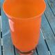 Orange glass vase