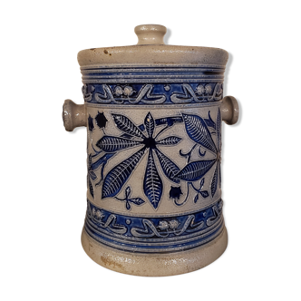 Sandstone pot with handles and lid pattern sheet of chestnut trees