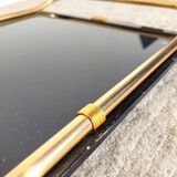 Black and gold serving tray circa 1960