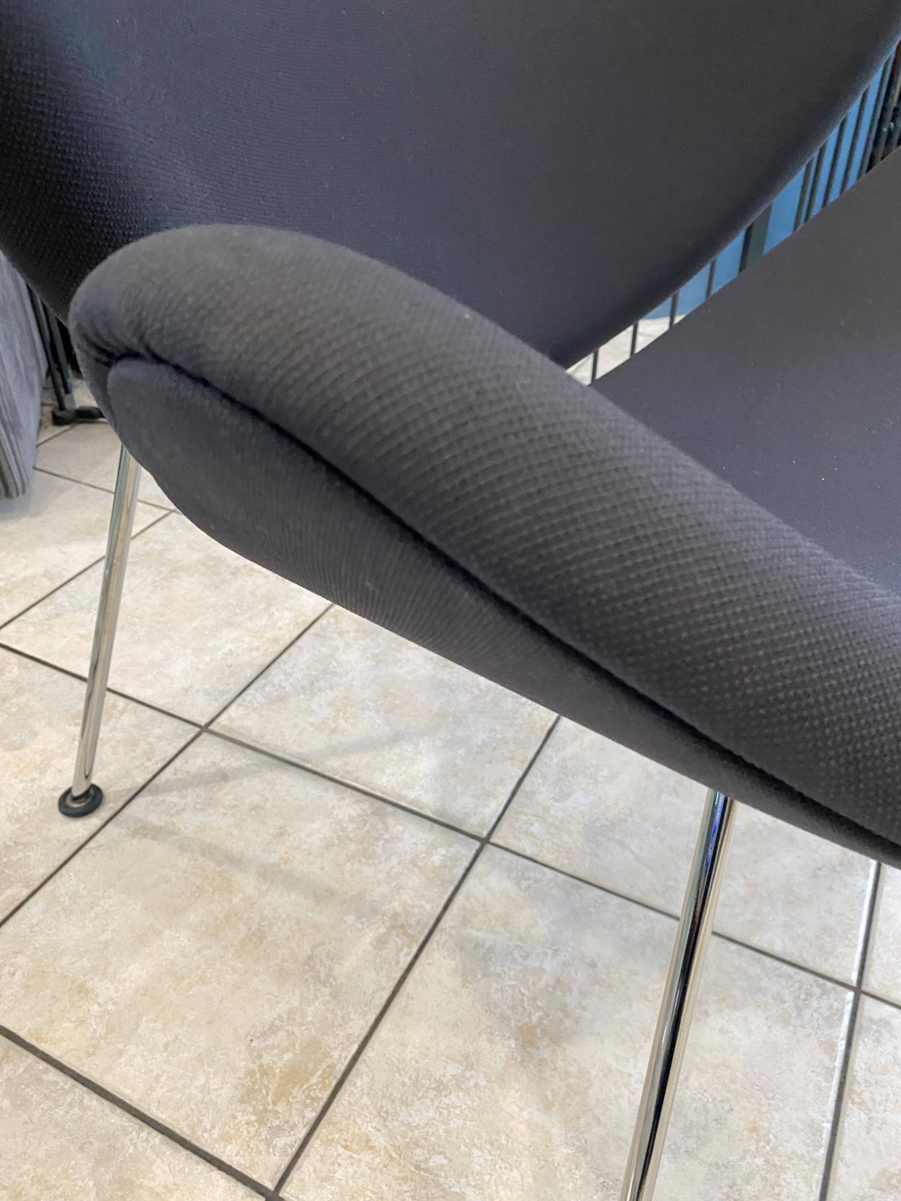 Orange slice armchair 437 by pierre paulin for artifort, grey, 1980.