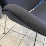 Orange slice armchair 437 by pierre paulin for artifort, grey, 1980.