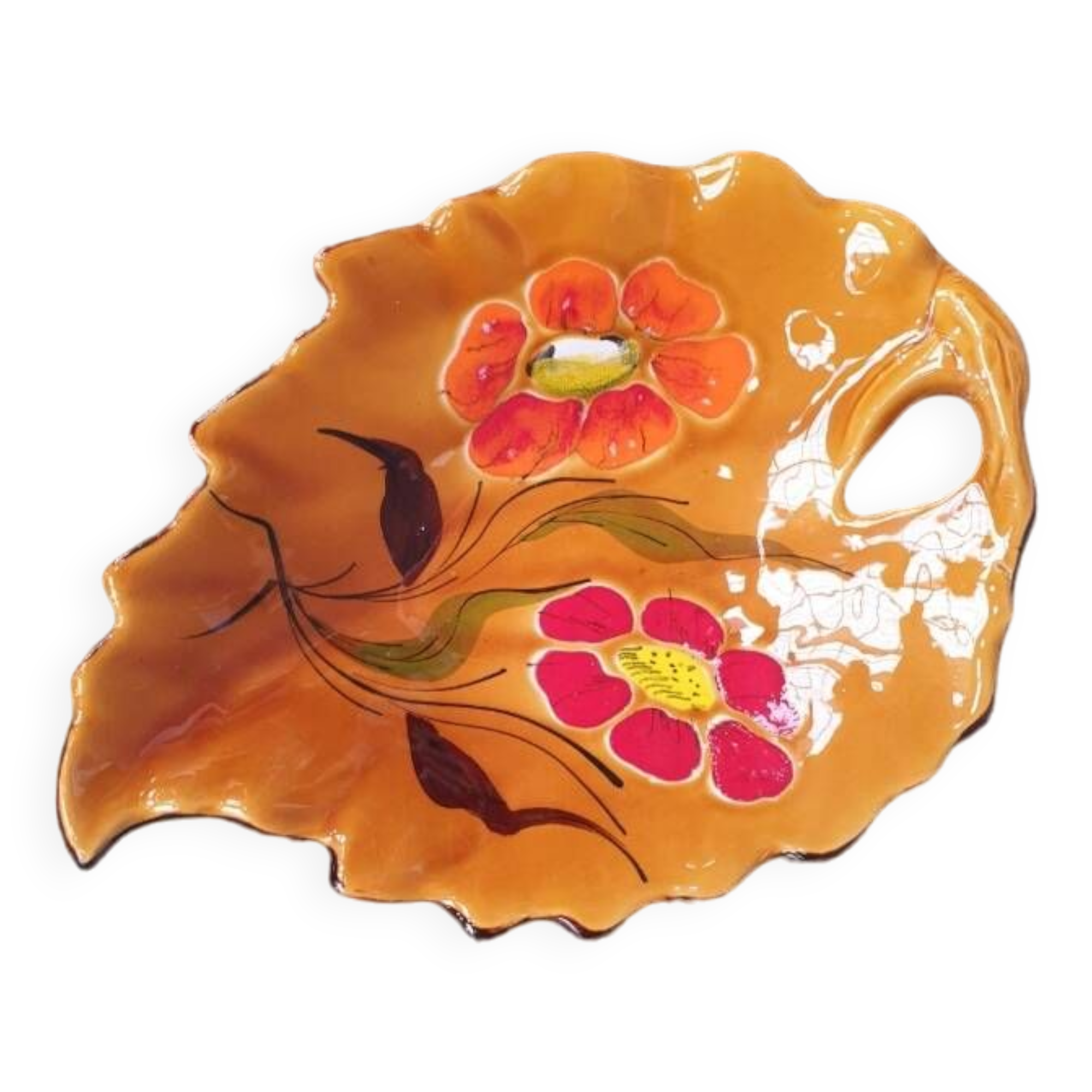 Fruit bowl, poet laval dish signed Quincy
