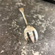 Serving fork, silver metal, Christofle, Cluny model