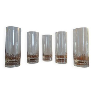 5 verres orangeade anciens cristal baccarat modèle cassino - 15,5 cm