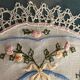 old round placemat 30cm embroidery / handmade lace