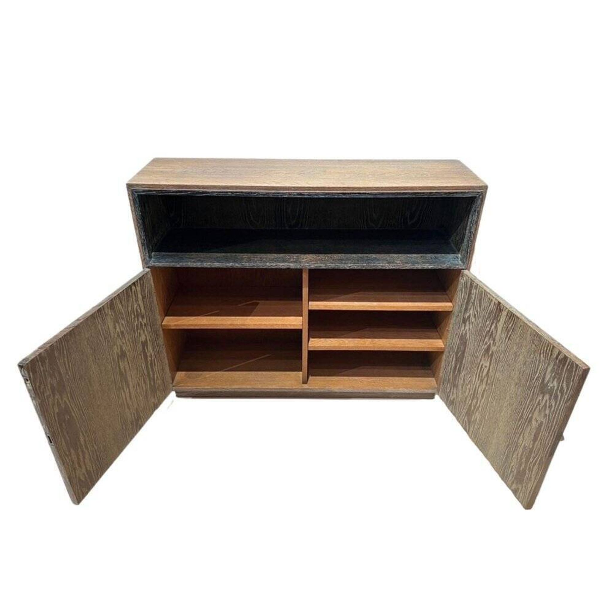 Art Deco Office Cabinet in Limed Oak from De Coene, 1935