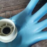 Blue ceramic hand lamp