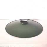 enamelled metal lampshade, dark green industrial decor