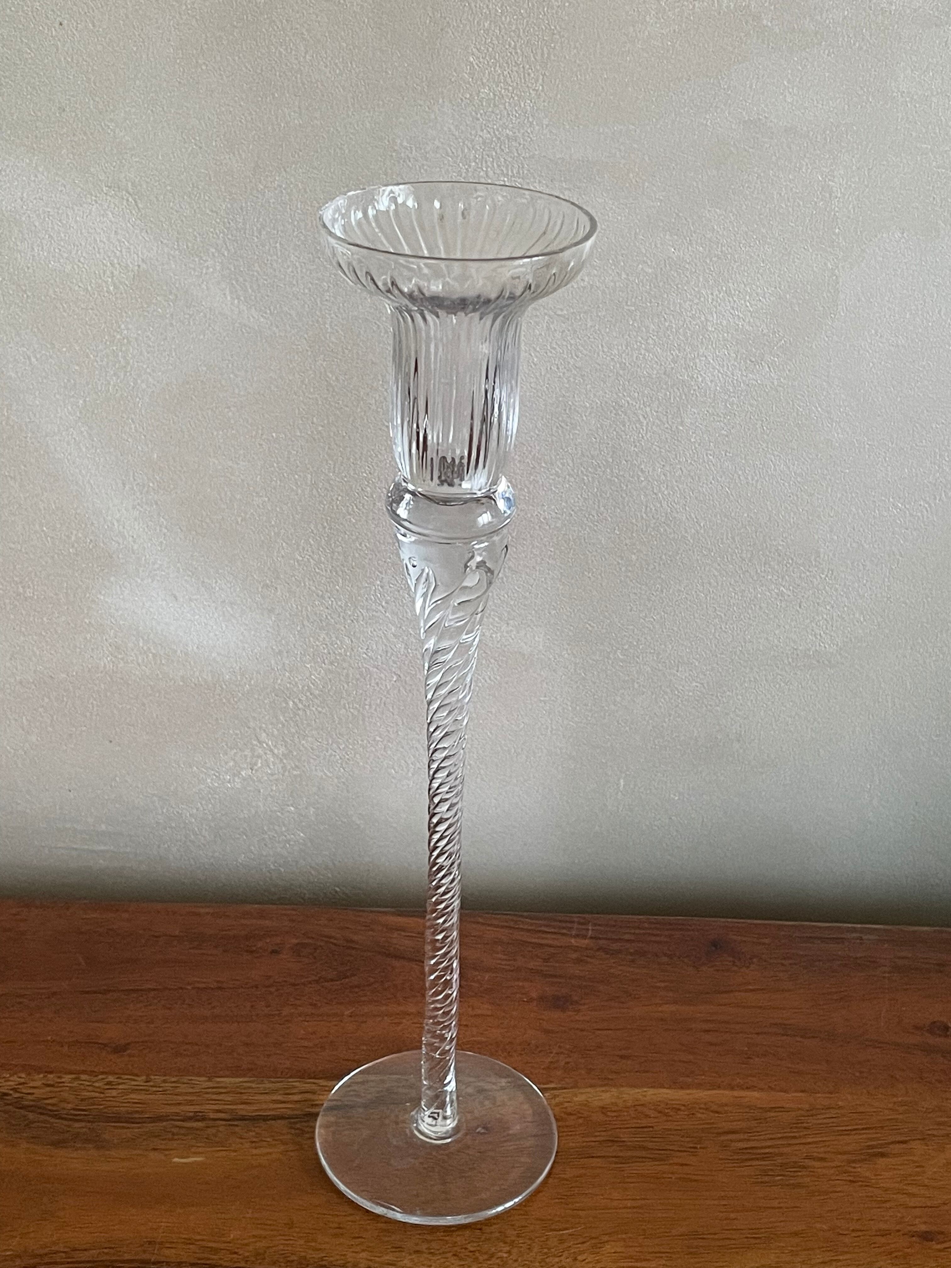 Blown glass candle holder