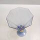 Light Blue Octagonal Murano Glass Goblet "Tipetto", Italy