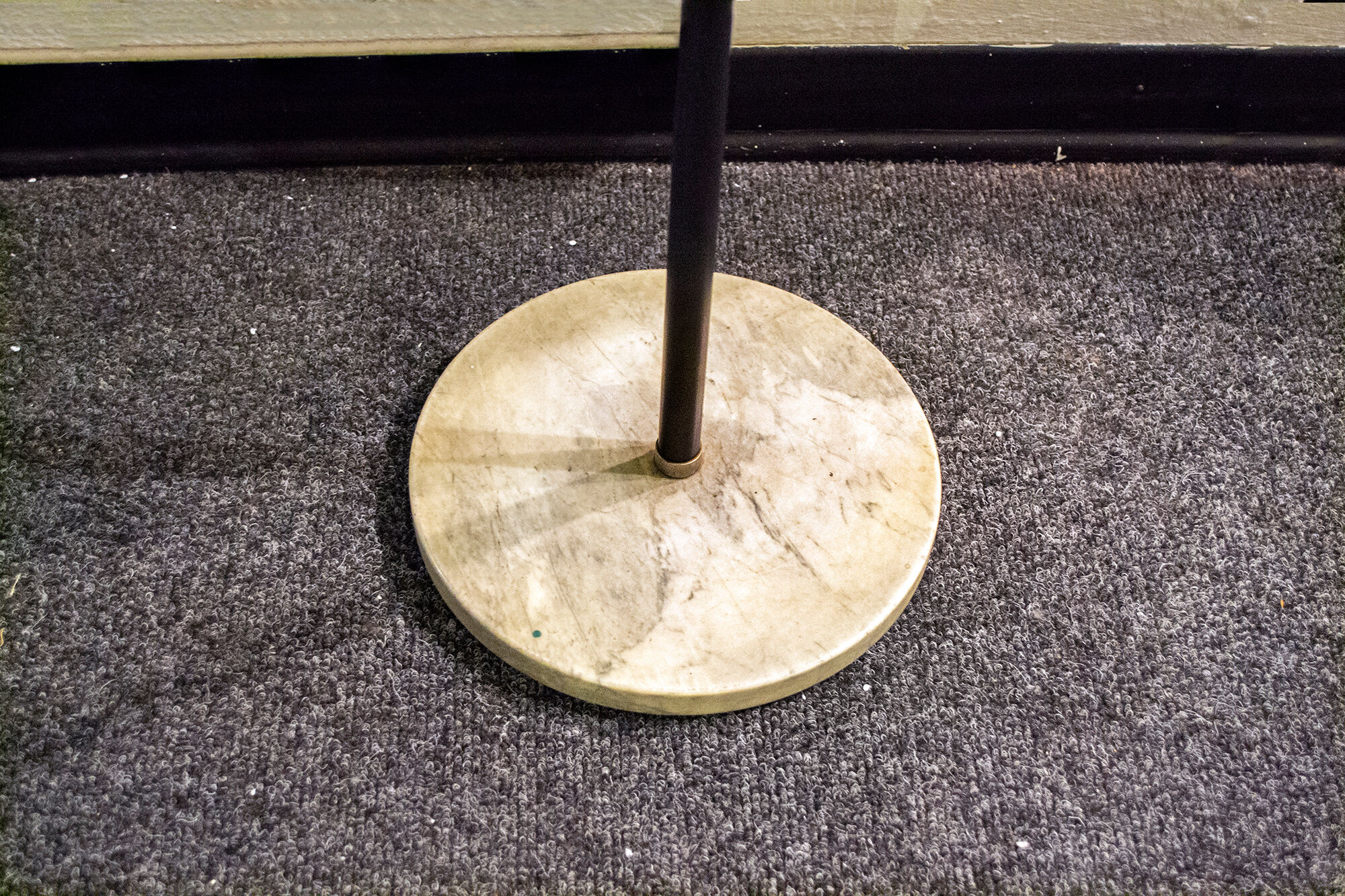 Directional lamp in golden, chromed, marble metal. Italy 60s