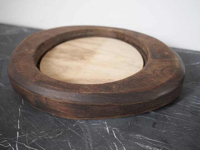 Free-form wooden mirror 1960