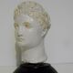 Ancient bust in Roman Greco patinated plaster.