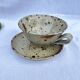 Pyrite stoneware cup and saucer set