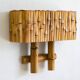 Lampe murale en rotin et bambou de style moderne du milieu du siècle