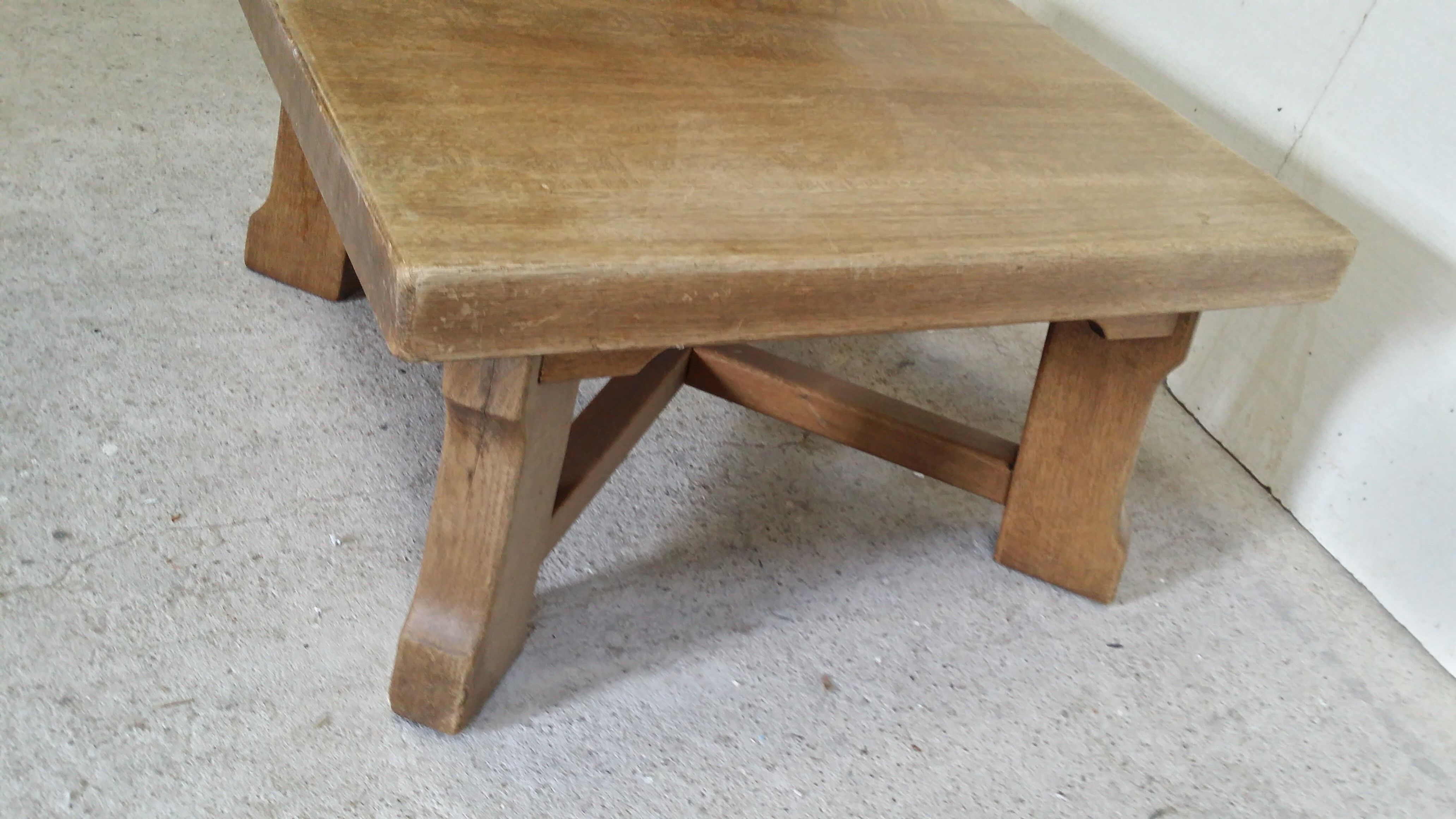 Coffee table in blond oak Netherlands 1970