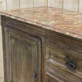 Enfilade of the eighteenth century in oak, top false marble