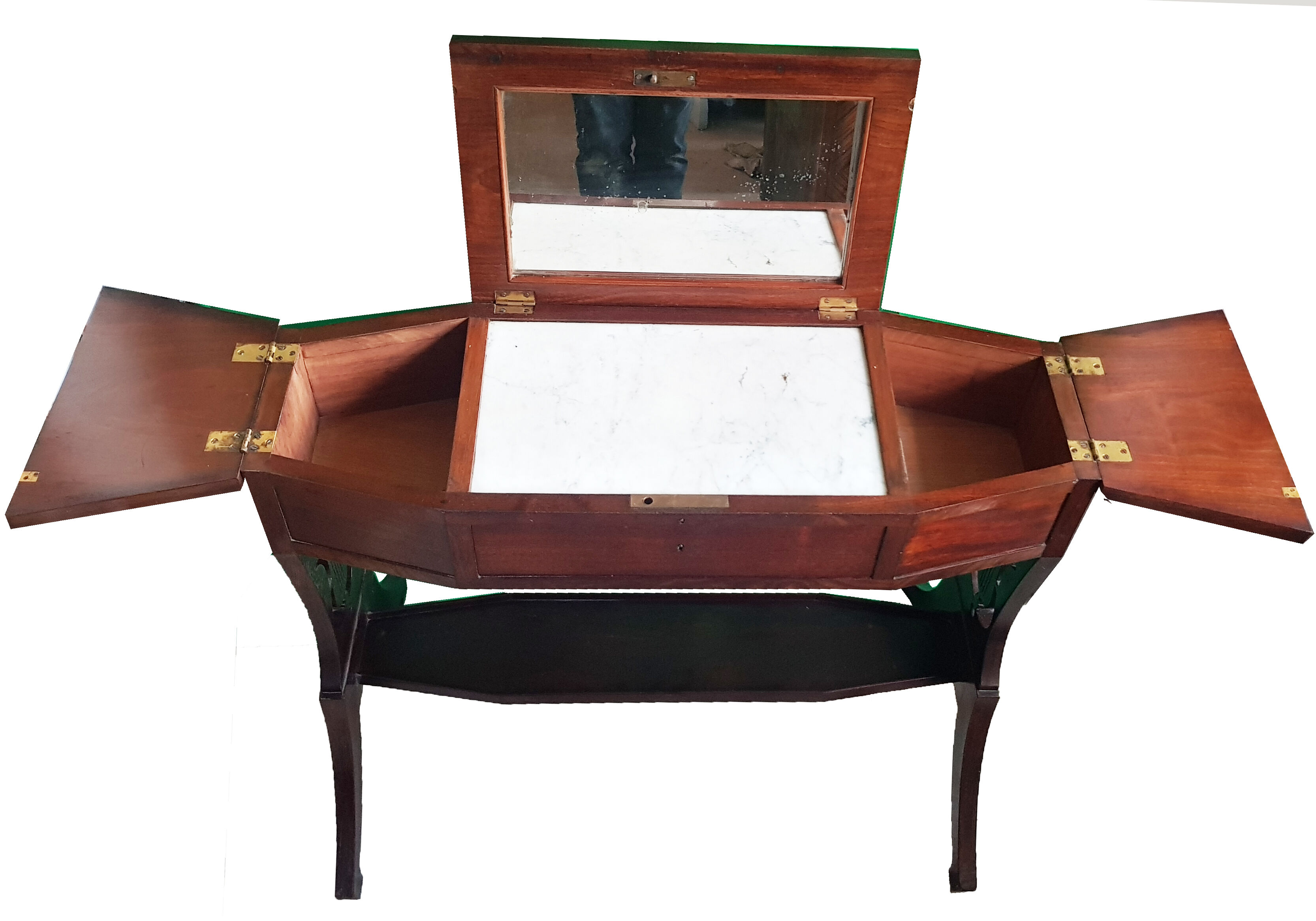 Walnut toilet table - XIX