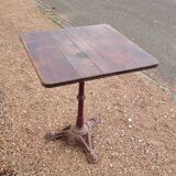 Antique cast iron bistro restaurant pedestal table - 1900s