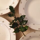 Suite of 4 hollow plates Saarguemines