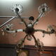 Glass stamp chandelier cut 6 lights