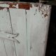 Small solid antique wooden shutter, 104cm high x 54cm wide