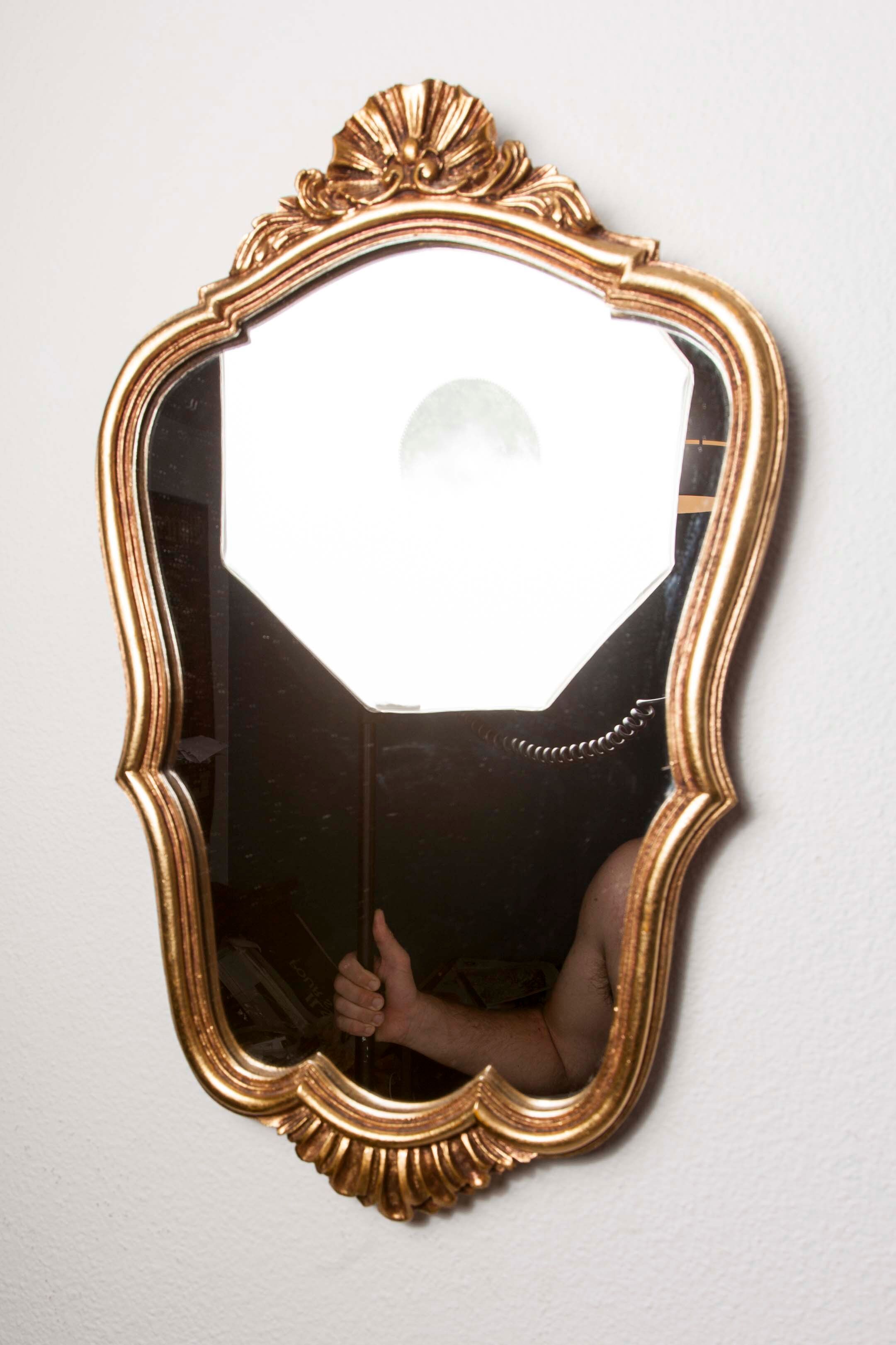 Golden mirror style Louis XV 30x46cm