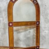 Ensemble de vitraux anciens en fer forgé