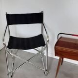 Vintage chrome tubular armchair