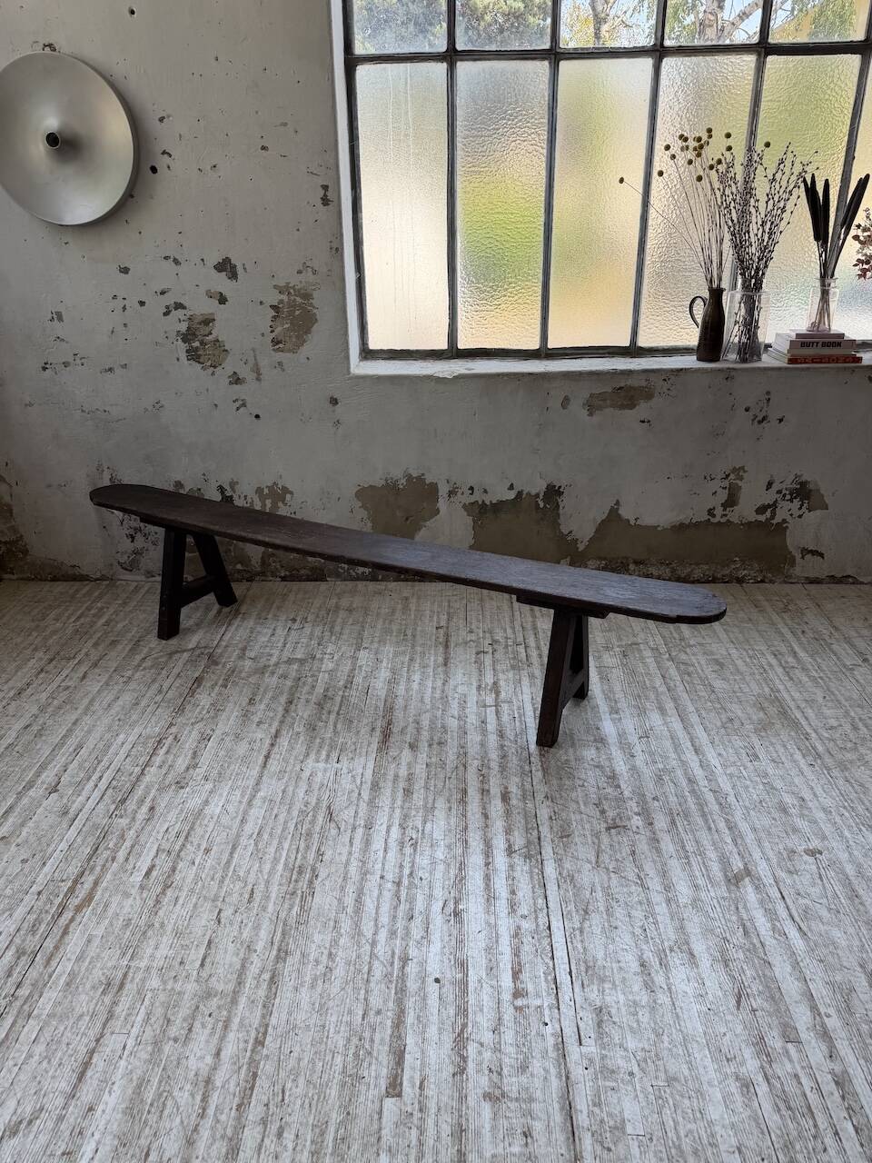 Oak farm bench 1950 220cm