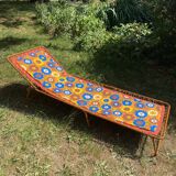 Vintage and new 70s sun lounger