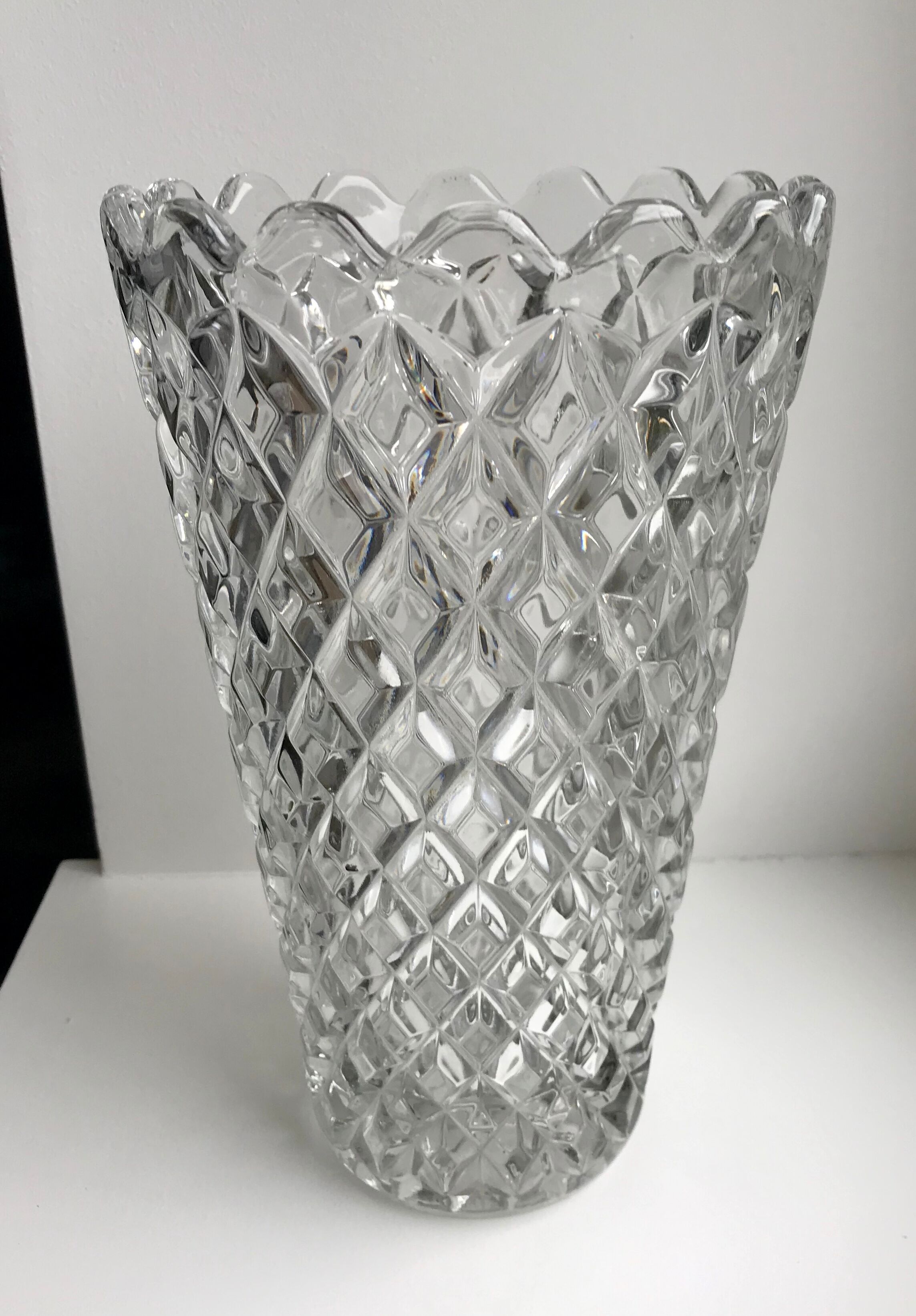 Art Deco crystal vase 50s