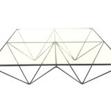 Vintage coffee table in 60s/70s steel wire design