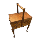 Polished art vintage scandinavian deco sewing box