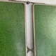 Vintage mirror 1930 triptych barber lime, 30 x 78 cm