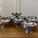 Set of 8 vintage stainless steel cups