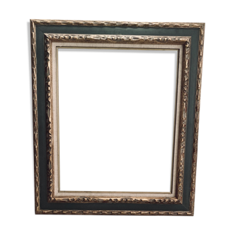 Old frame in gilded sulpté wood with gold leaf