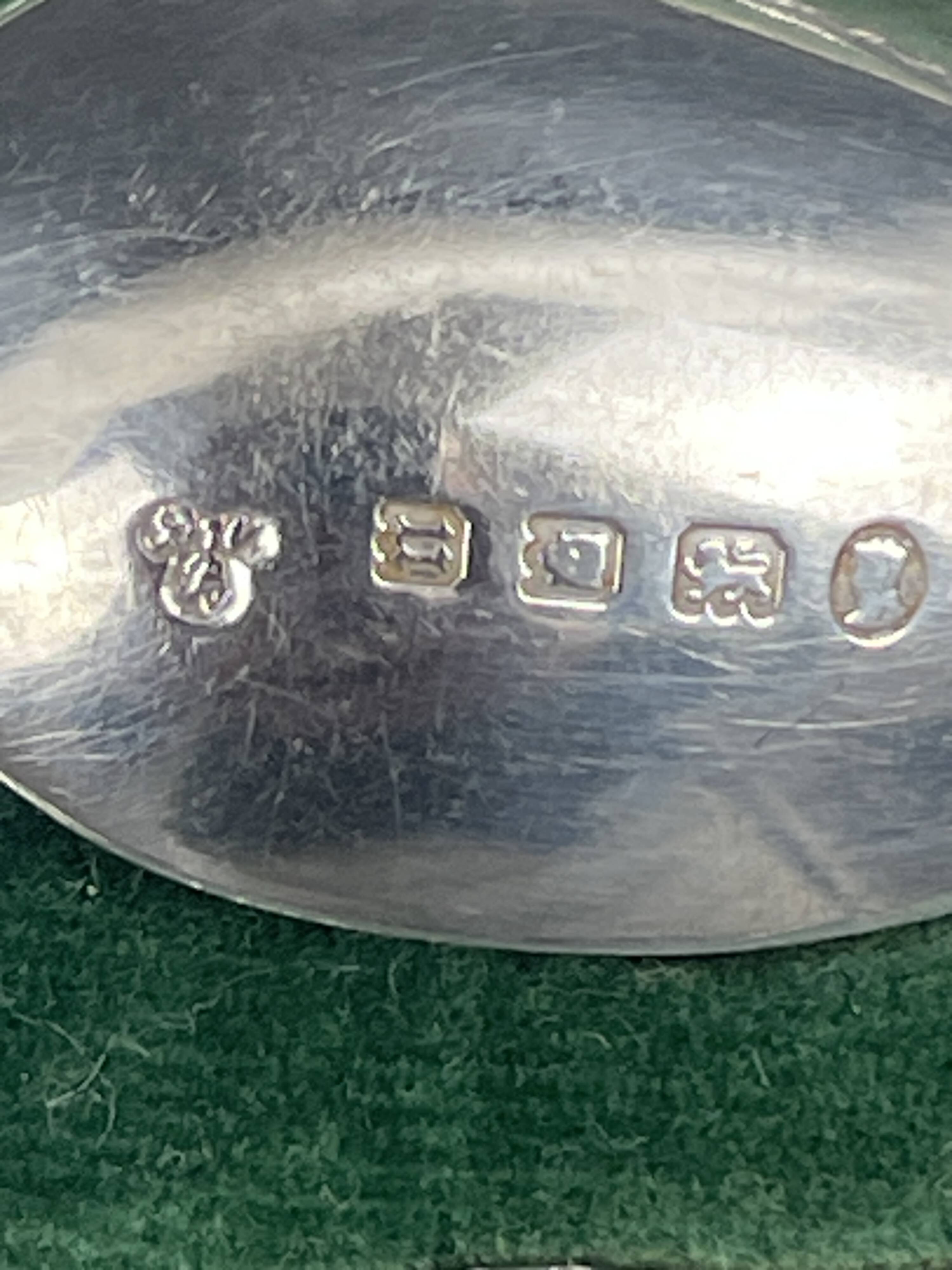 Box of 6 small spoons in solid silver Harrod's