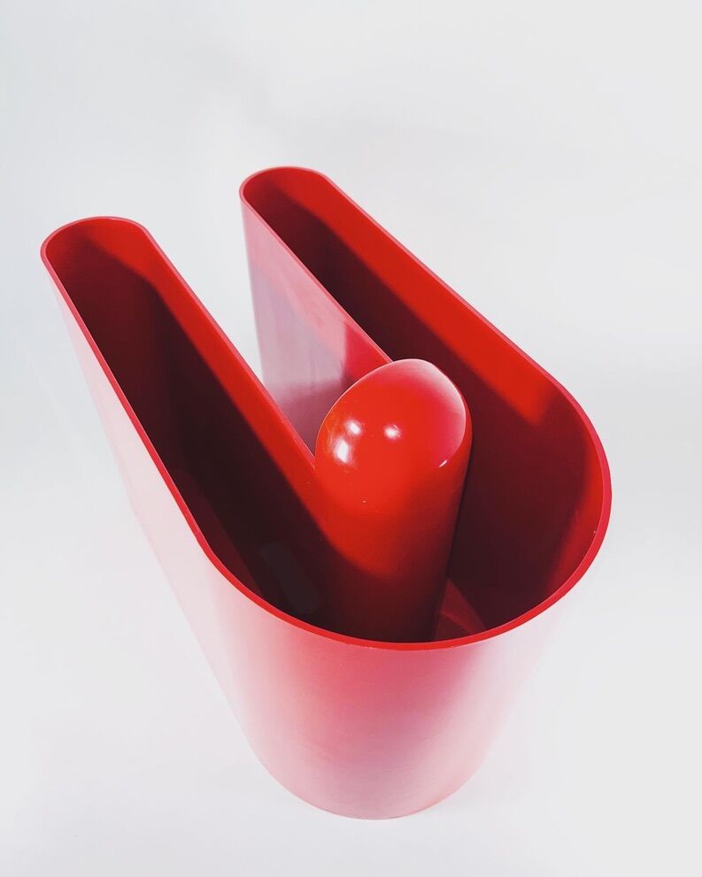 Rodolfo Bonetto for Bilumen magazine holder 1960 space age made in Italy