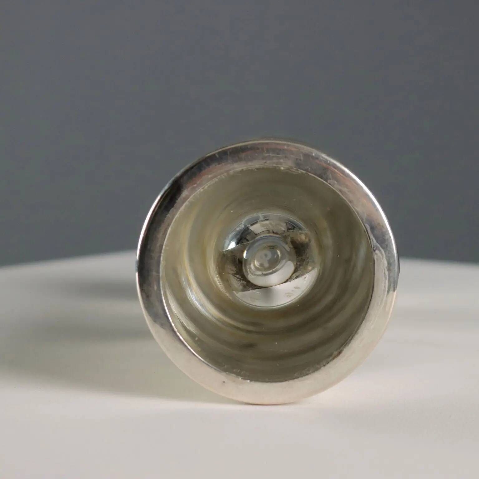 Vase vintage en verre argenté James Rivière, Italie, années 1970