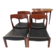 Set of 4 vintage Scandinavian teak chairs from the 1970s