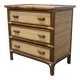 Rattan chest of drawers with 3 drawers