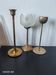 Vintage brass candlestick trio